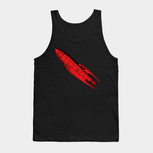 Red Rocket Tank Top by MichaelaGrove